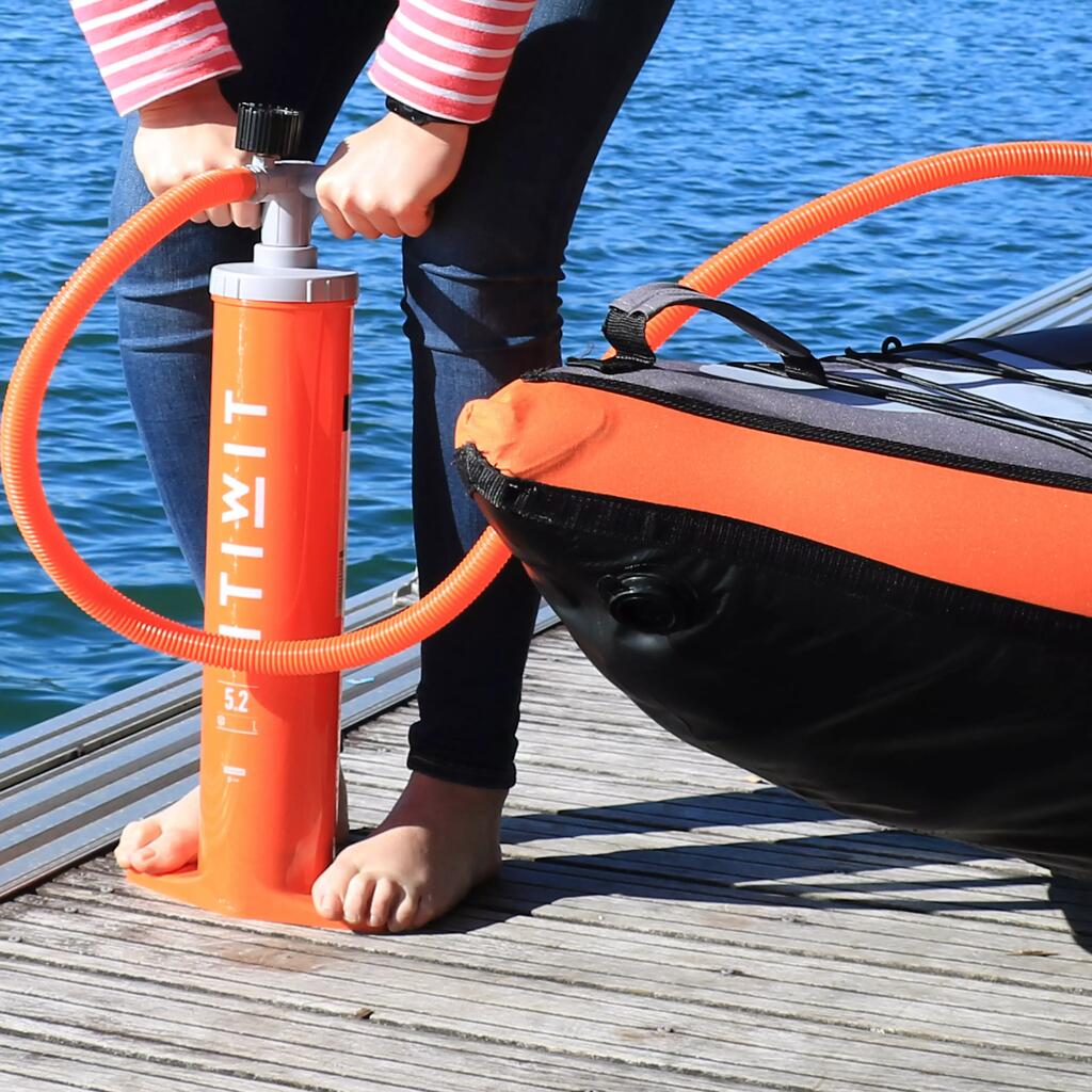 ΤΡΟΜΠΑ ΧΕΙΡΟΣ ΔΙΠΛΗΣ ΔΡΑΣΗΣ ΓΙΑ KAYAK 2 X 2,6L - ΠΟΡΤΟΚΑΛΙ