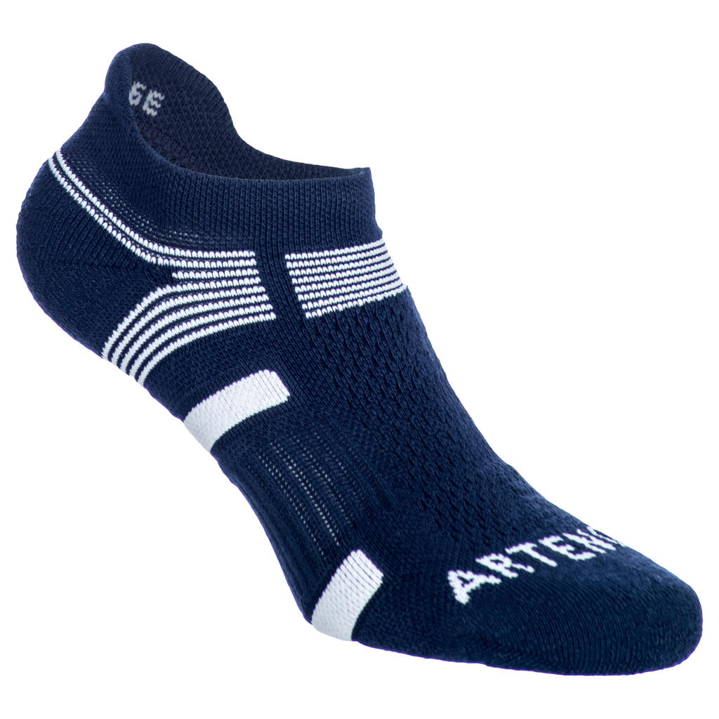 CHAUSSETTES DE SPORT BASSES ARTENGO RS 560 MARINE BLANC LOT DE 3