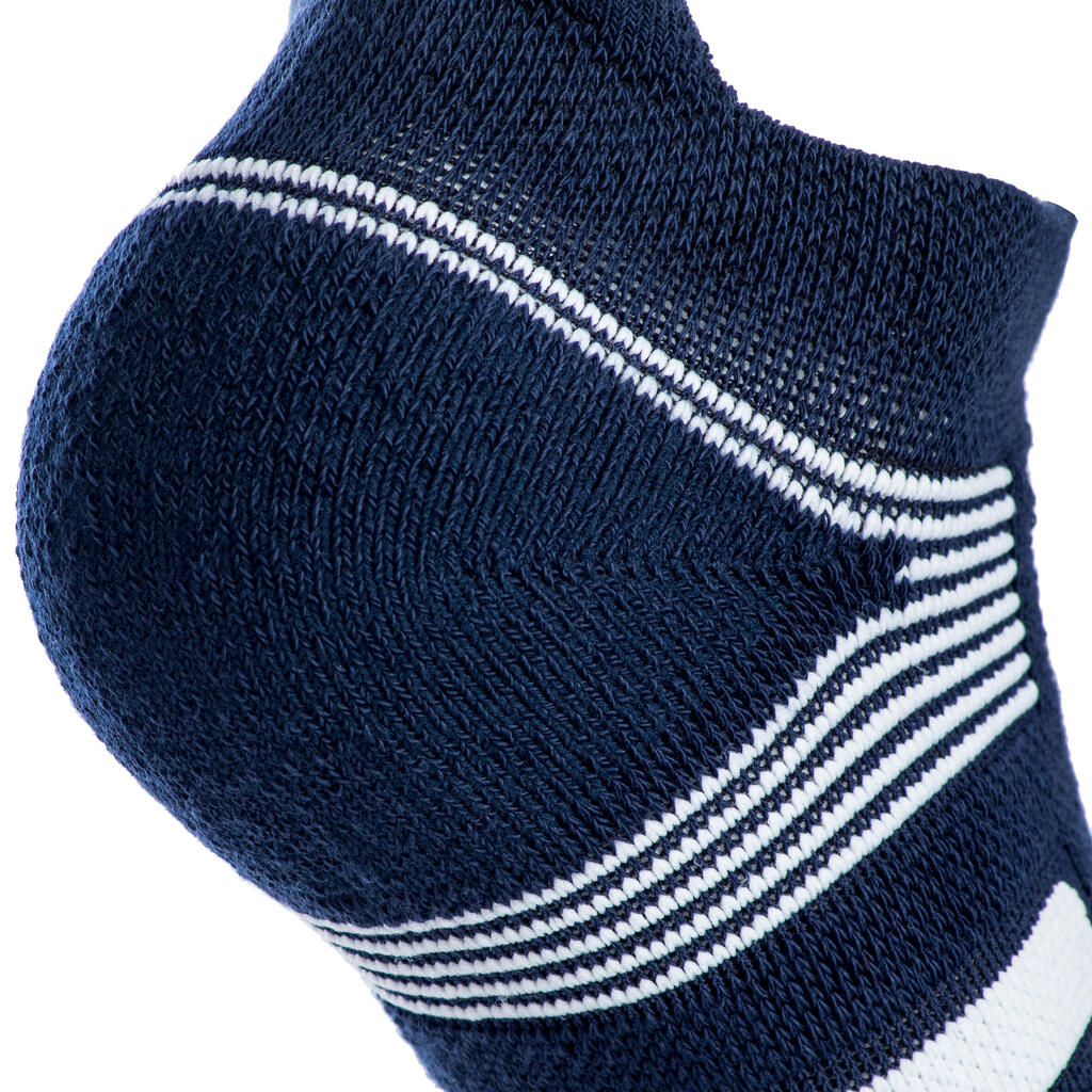 CHAUSSETTES DE SPORT BASSES ARTENGO RS 560 MARINE BLANC LOT DE 3