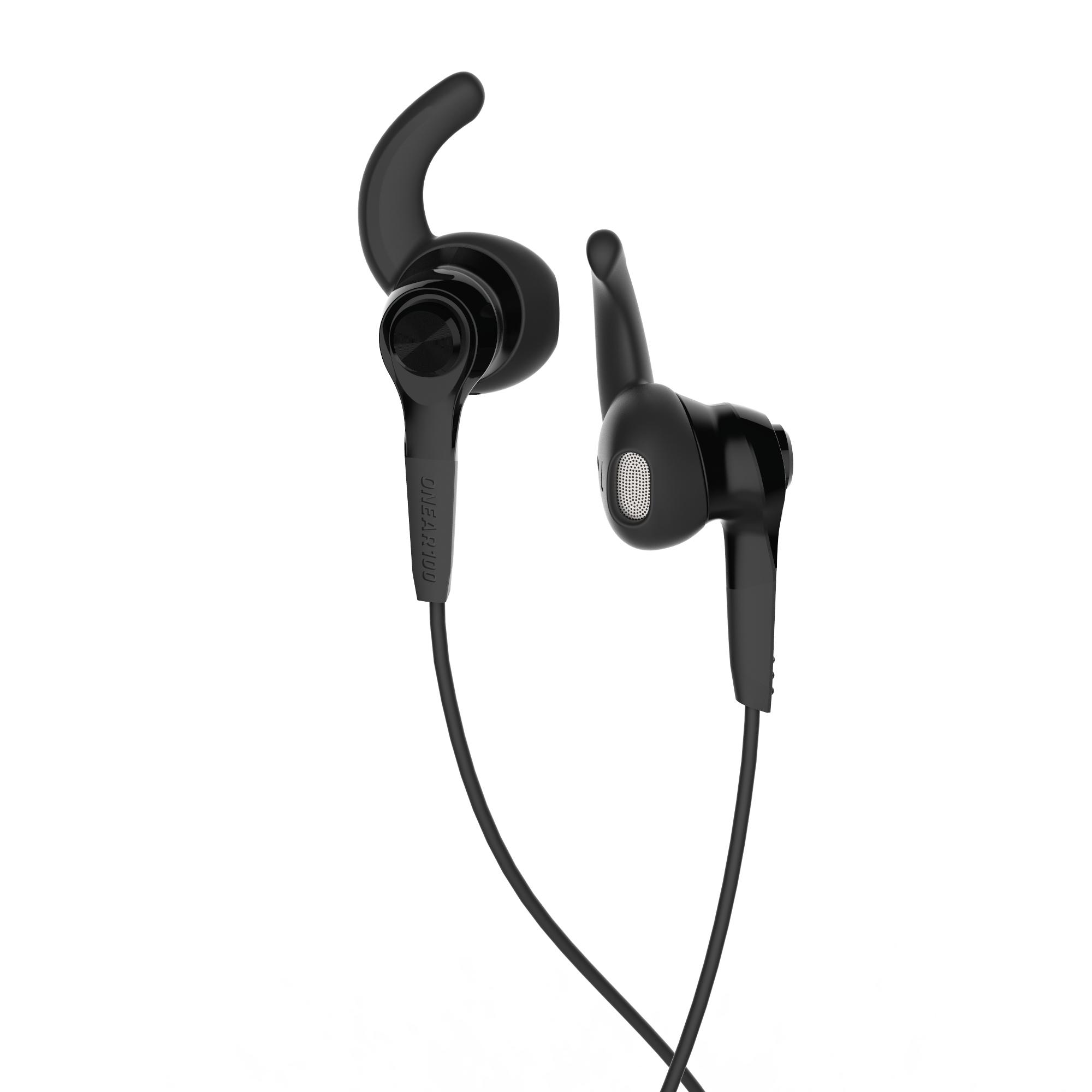 ONEAR 100 RUNNING EARPHONES BLACK - Decathlon