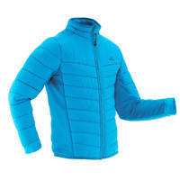 Crna jakna za planinarenje 3 u 1 SH500 X-WARM za dečake od 8 do 14 godina