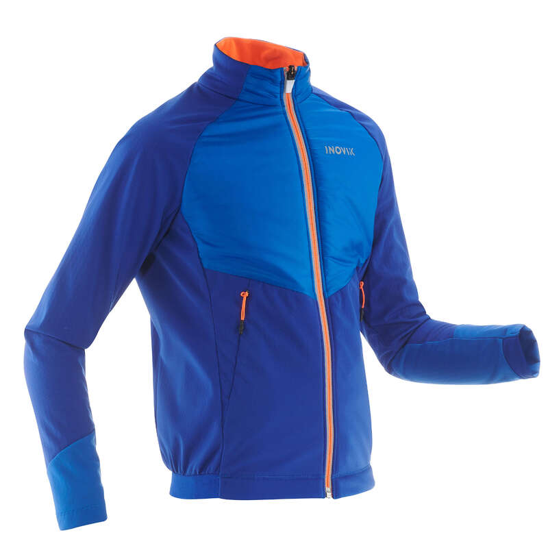 JUNIOR CROSS COUNTRY SKI CLOTHING Cross-Country Skiing - XC S 550 WARM BOY'S JKT-Blue INOVIK - Cross-Country Skiing