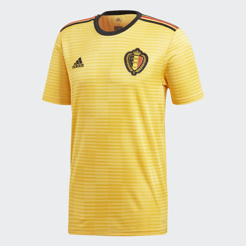 Replika fotbalového dresu Belgie na venkovní zápasy žlutá