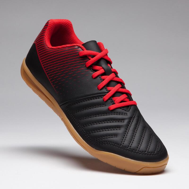 Chaussures de Futsal baby Agility 100 noire rouge