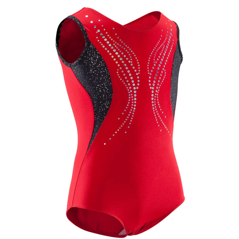 WOMEN ARTISTIC GYM APPAREL, HAND GRIP - 500 Girls' Sleeveless Leotard DOMYOS