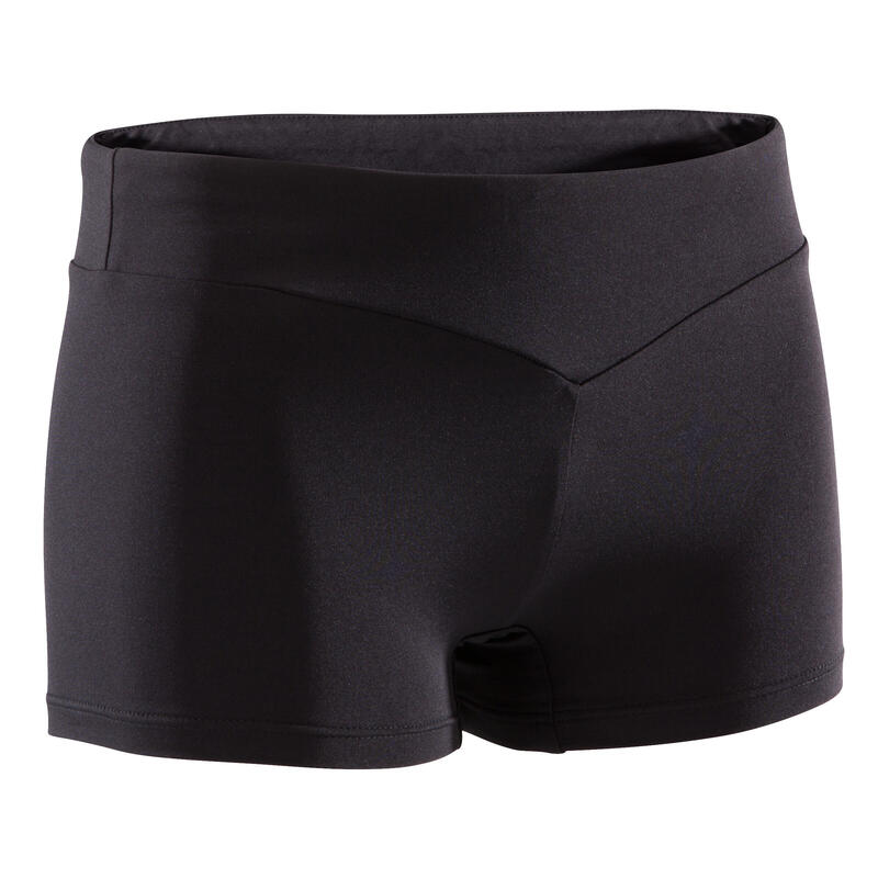 Pantalon scurt 100 gimnastică artistică feminină Negru