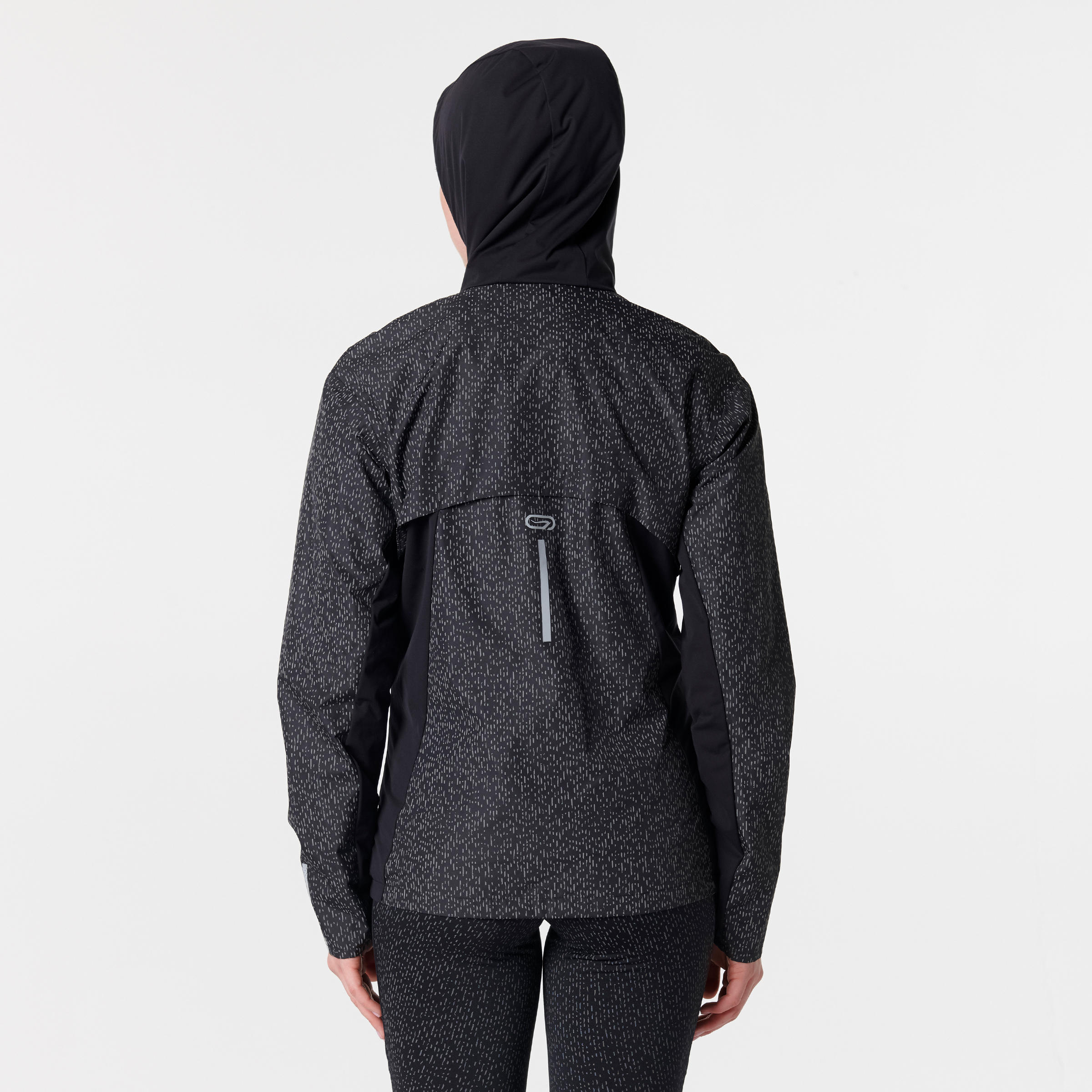 womens black running jacket