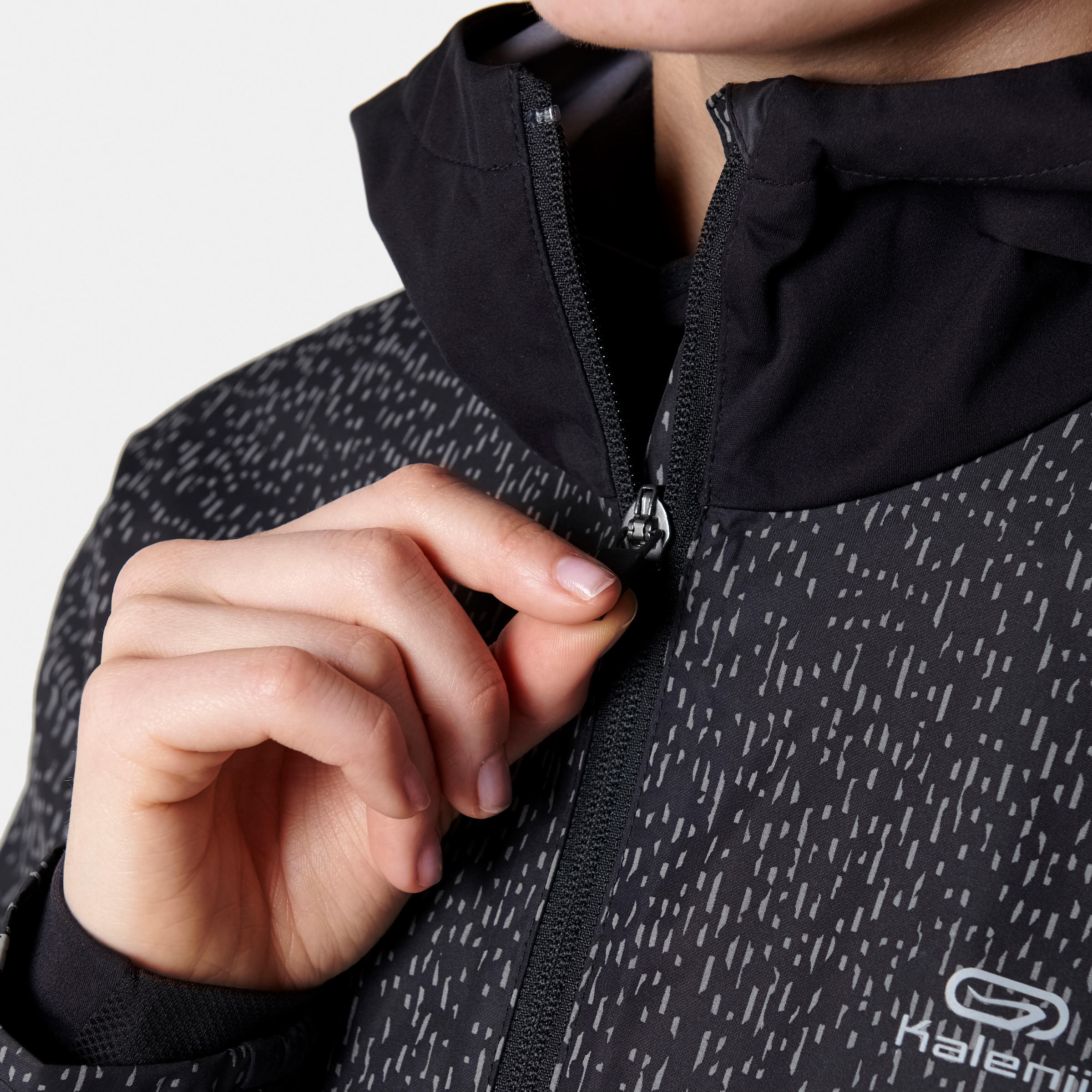 womens black running jacket