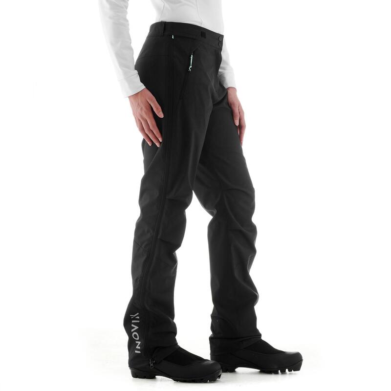 Surpantalon de ski de fond femme, OVERP 150 noir