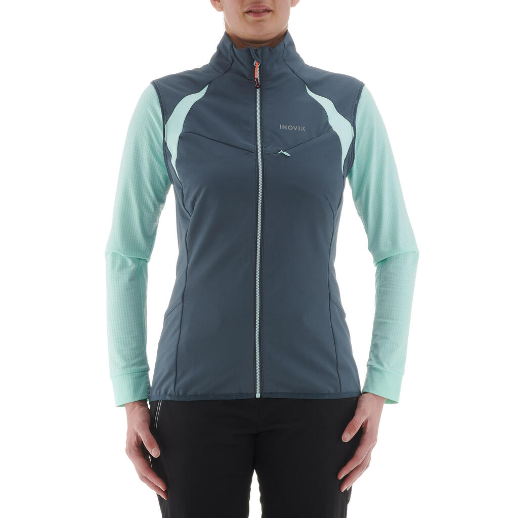 Langlaufweste XC S 500 Damen grau/blau
