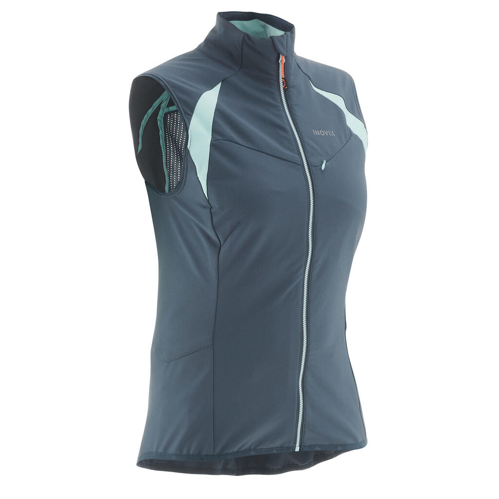 Langlaufweste XC S 500 Damen grau/blau