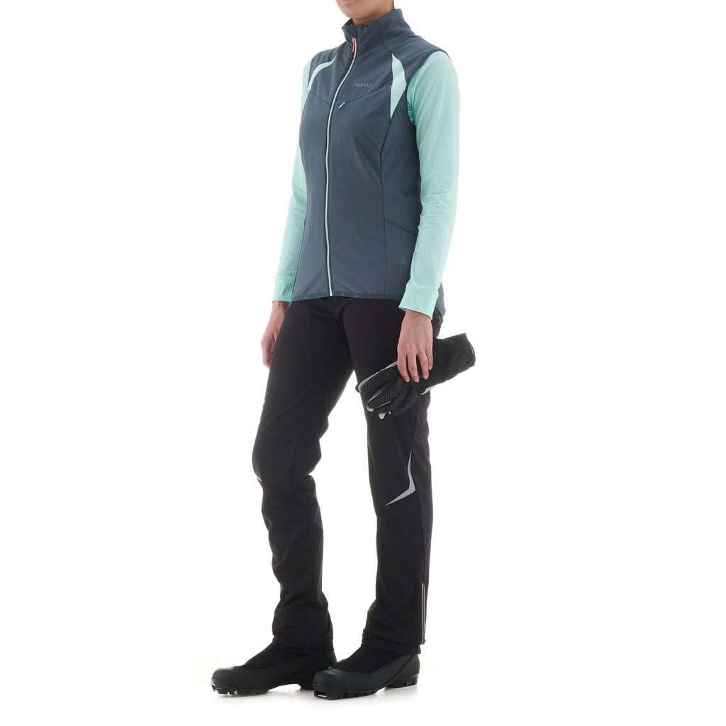 Langlaufweste XC S 500 Damen grau/blau