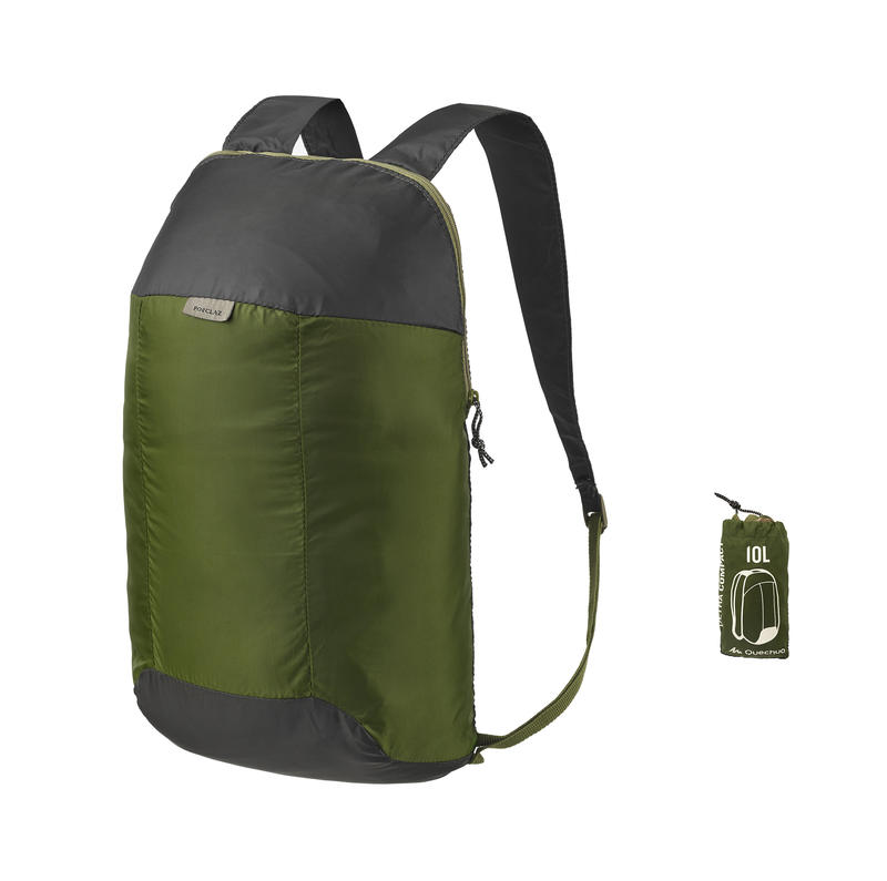 Sac à dos VOYAGE ultra compact 10 litres vert foncé Sac à dos VOYAGE ultra compact 10 litres vert foncé