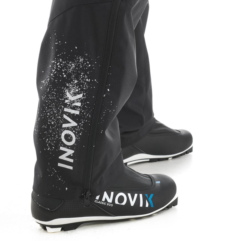 Pánske vrchné nohavice XC S Overp 150 na bežecké lyžovanie čierne