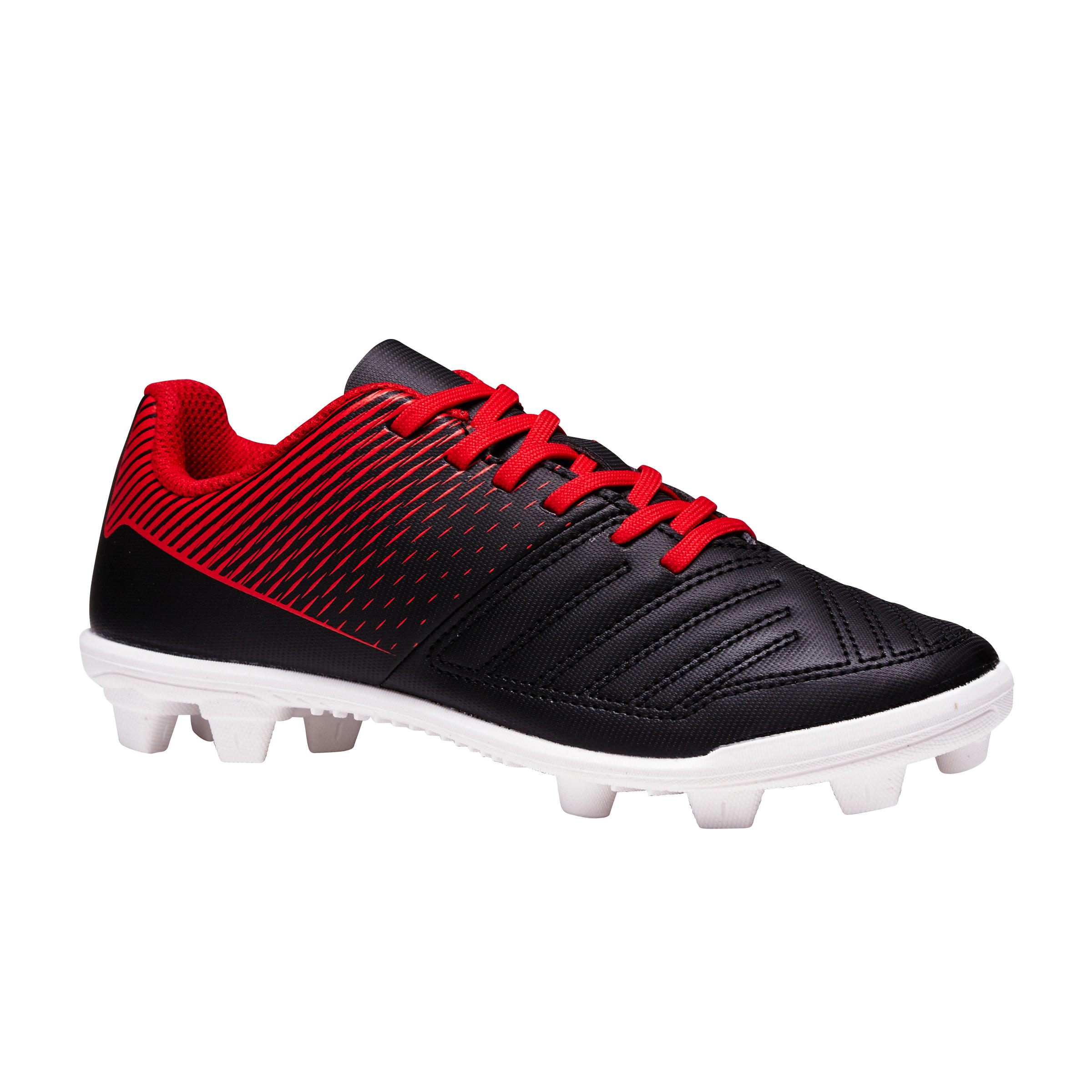 Botas de Fútbol Kipsta Agility 100 FG niños tallas 25 a 27 negro blanco