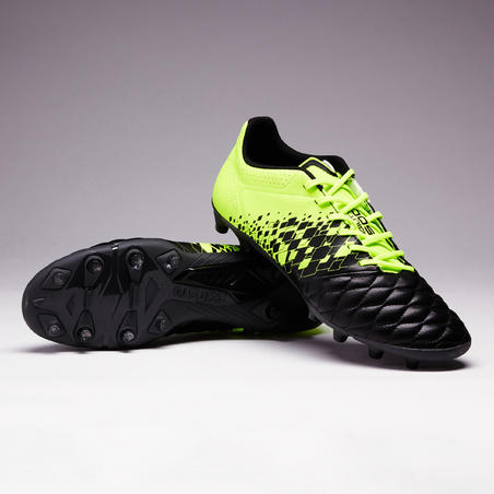 Agility 500 FG Adult Dry Pitches Football Boots - Black/Yellow