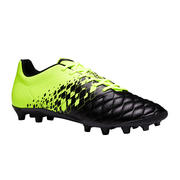 Botas de fútbol para adulto terrenos secos Agility 500 FG negro amarillo