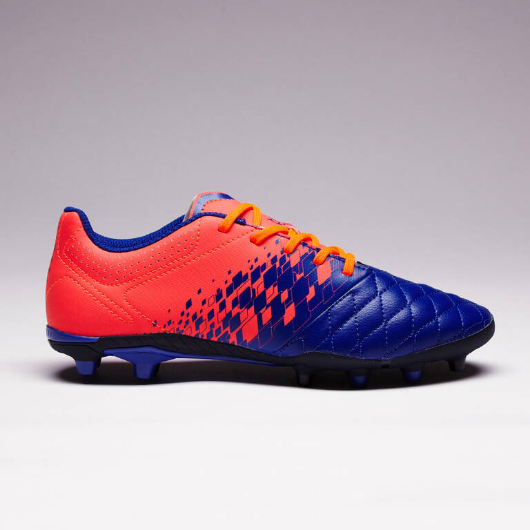 Agility 500 FG Kids' Dry Pitch Football Boots - Blue/Orange