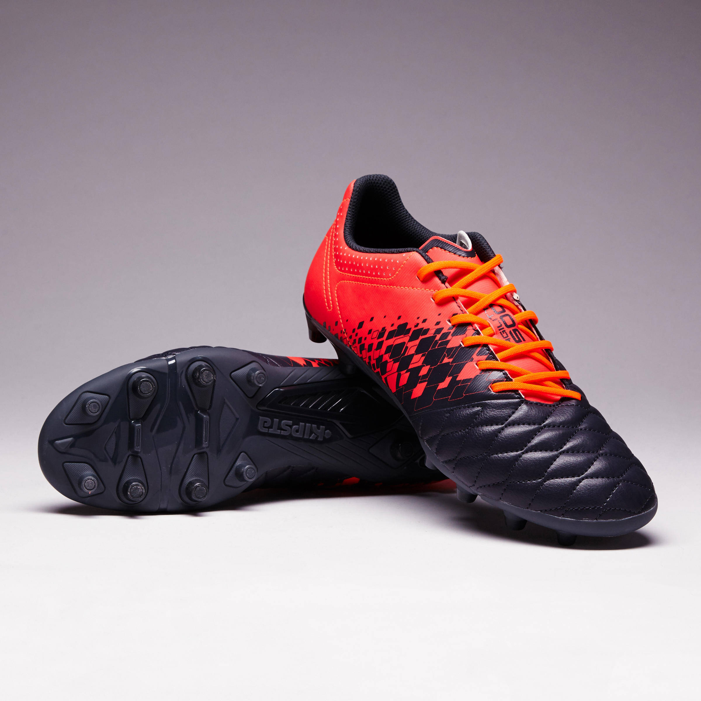 Men's Football Boots Agility 500 Pro FG - Grey/Orange -  1