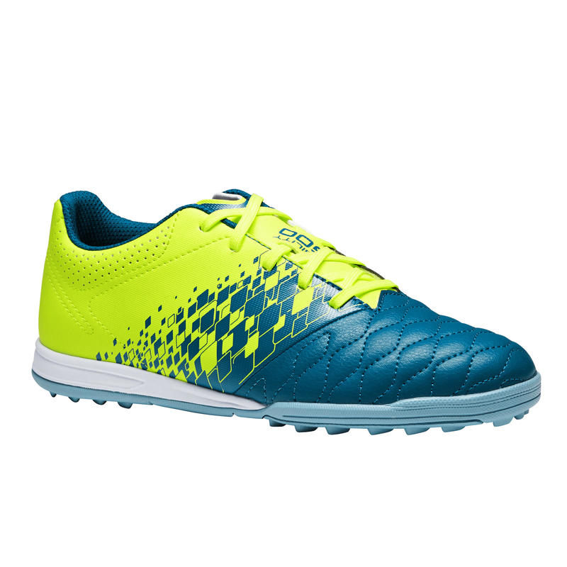 Tenis de fútbol júnior terrenos duros Agility 500 HG azul amarillo Tenis de fútbol júnior terrenos duros Agility 500 HG azul amarillo