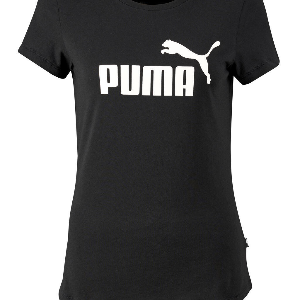 100 Essential Women's Stretching T-Shirt - Black Logo