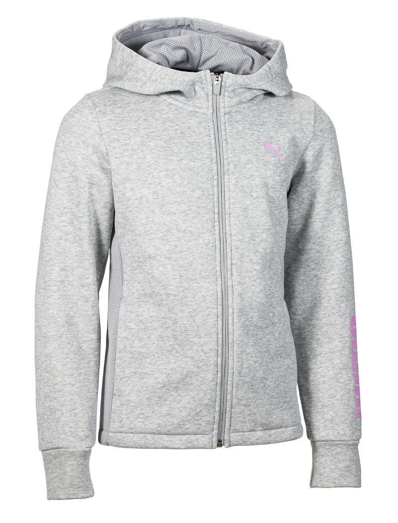 PUMA Girls' Gym Hoody - Grey | Decathlon