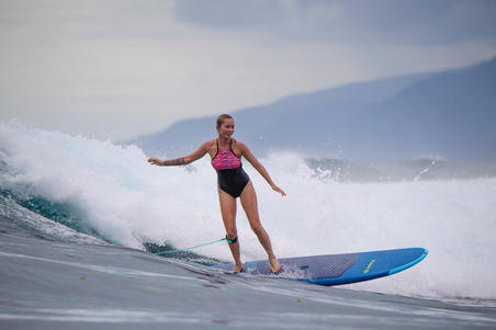 Пінна дошка 500 для серфінгу, 8'6” До комплекту входять лиш і 3 плавники.