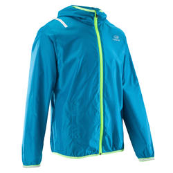 Coupe vent athlétisme enfant wind bleu mer jaune fluo
