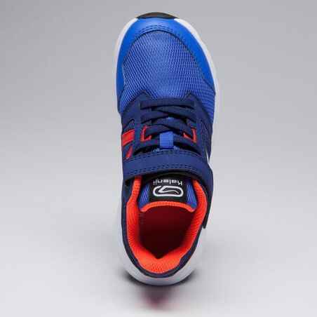 RUN SUPPORT RIP-TAB CHILDREN'S ATHLETICS SHOES - BLUE NEON RED