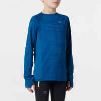 Skincare children's long-sleeved athletics T-shirt blue