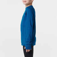 Skincare children's long-sleeved athletics T-shirt blue