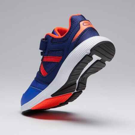 RUN SUPPORT RIP-TAB CHILDREN'S ATHLETICS SHOES - BLUE NEON RED