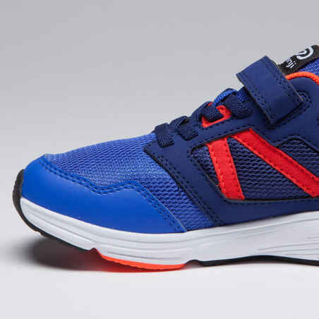 حذاء رياضي RUN SUPPORT بشريط لاصق للأطفال - أزرق/أحمر