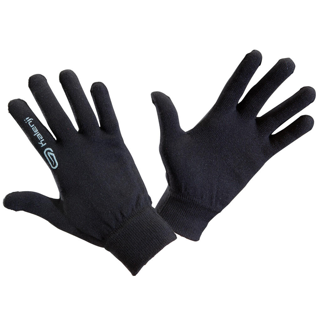 Kid's athletics seamless gloves black