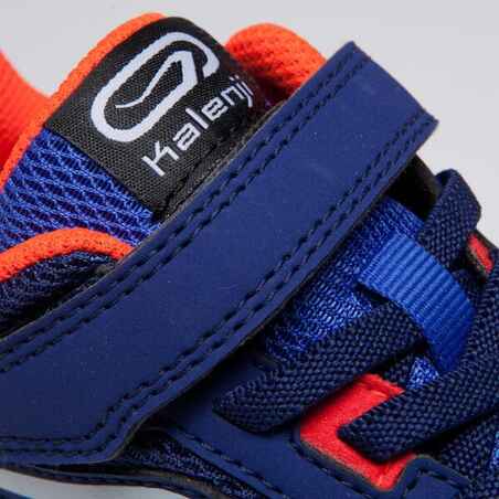 RUN SUPPORT RIP-TAB CHILDREN'S ATHLETICS SHOES - BLUE NEON RED