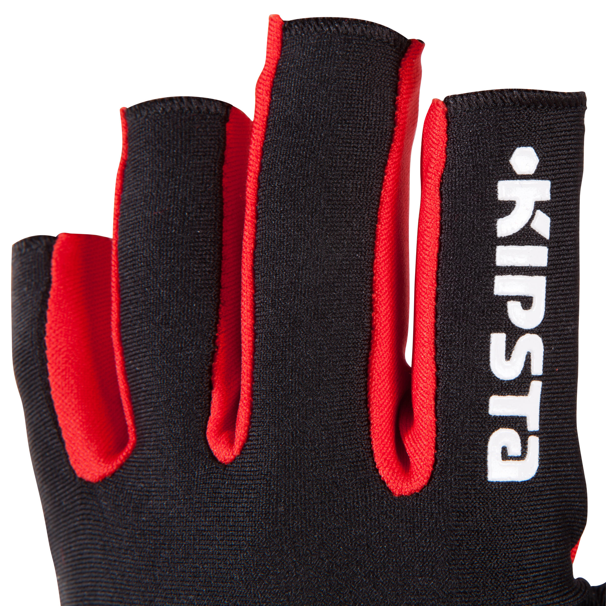 Full H Rugby Mitts - Black Red  3/8