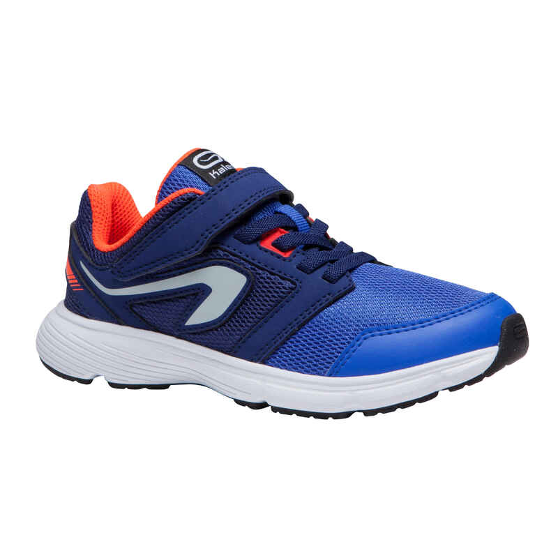 RUN SUPPORT RIP-TAB CHILDREN'S ATHLETICS SHOES - BLUE NEON RED