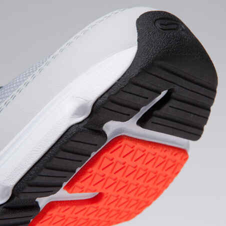 RUN SUPPORT RIP-TAB CHILDREN'S ATHLETICS SHOES - BLACK GREY ORANGE FLUO