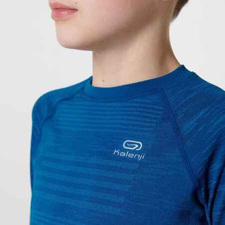 Skincare children's long-sleeved athletics T-shirt blue