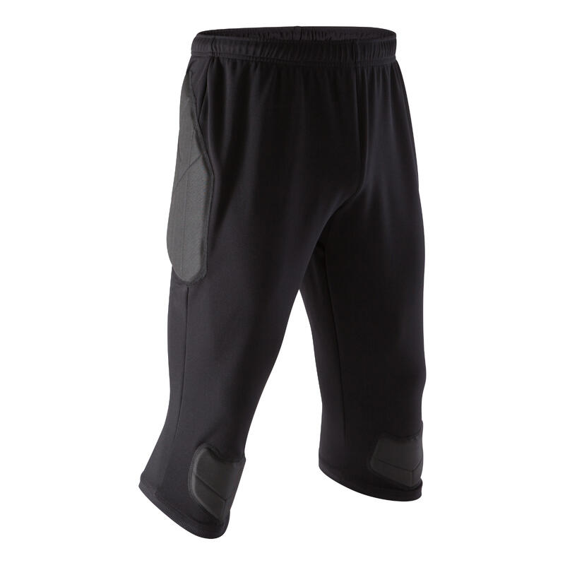Pantacourt de gardien de but de football adulte F100 noir