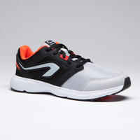 RUN SUPPORT SHOES CHILDREN'S ATHLETICS SHOES WITH LACES BLACK GREY RED