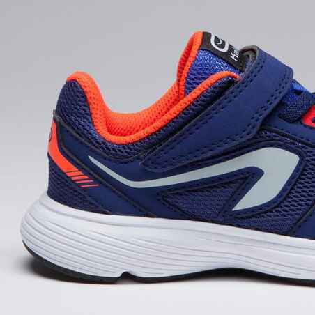 RUN SUPPORT RIP-TAB CHILDREN'S ATHLETICS SHOES - BLUE NEON RED