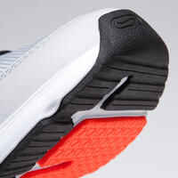 RUN SUPPORT SHOES CHILDREN'S ATHLETICS SHOES WITH LACES BLACK GREY RED