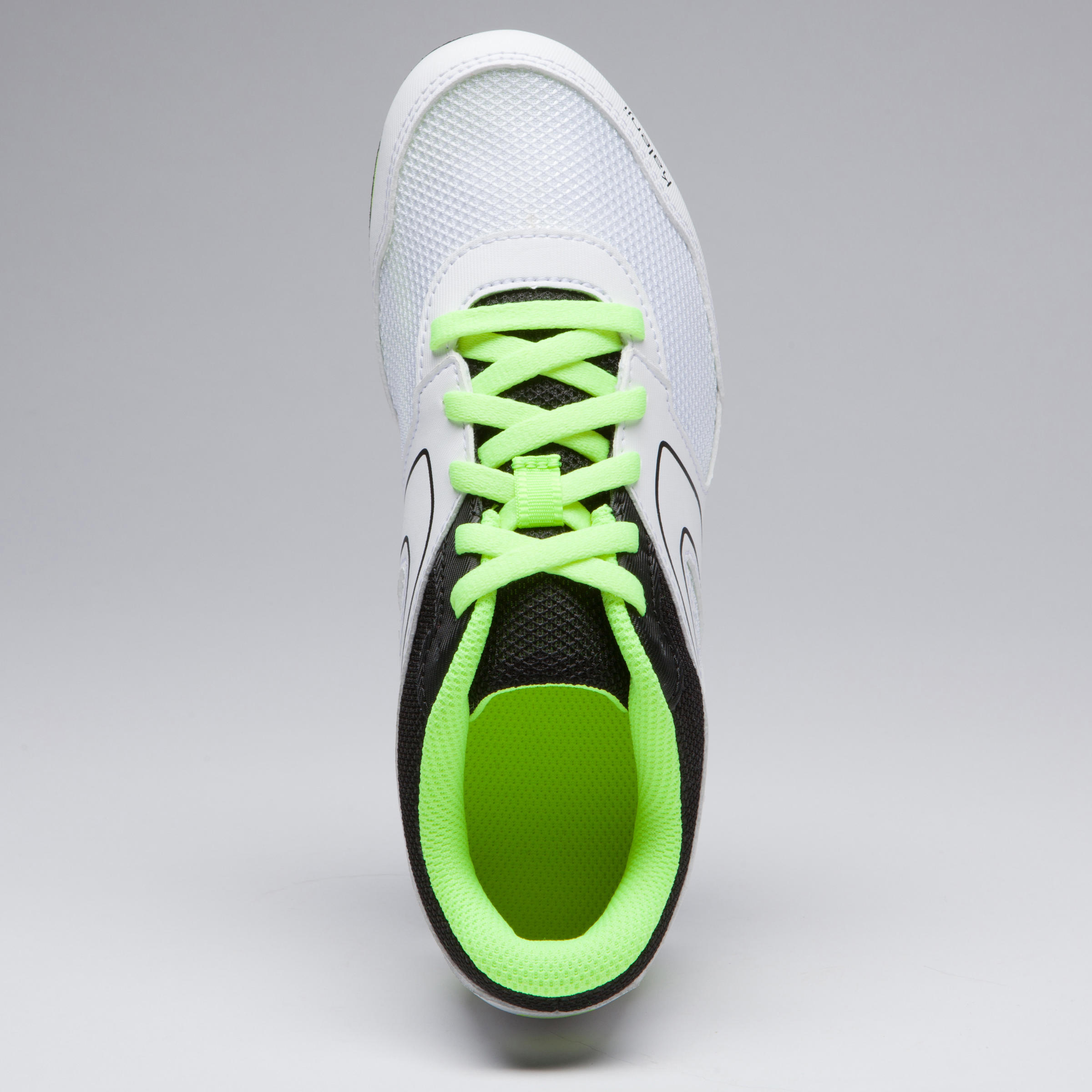 CHILDREN AND ADULTS MULTIPURPOSE ATHLETICS SHOES WITH SPIKES WHITE YELLOW