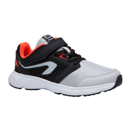 
      RUN SUPPORT RIP-TAB CHILDREN'S ATHLETICS SHOES - BLACK GREY ORANGE FLUO
  