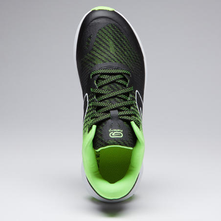 Chaussures de running Enfant -  Kiprun fast noires jaunes