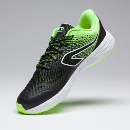 Chaussures de running Enfant -  Kiprun fast noires jaunes