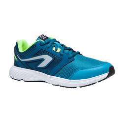 CHAUSSURES ATHLÉTISME ENFANT RUN SUPPORT LACE BLEU JAUNE FLUO