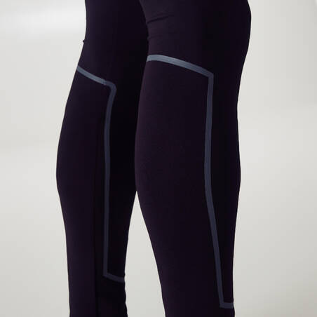 Men's Football Long Tights Keepdry 100 Black - Kipsta