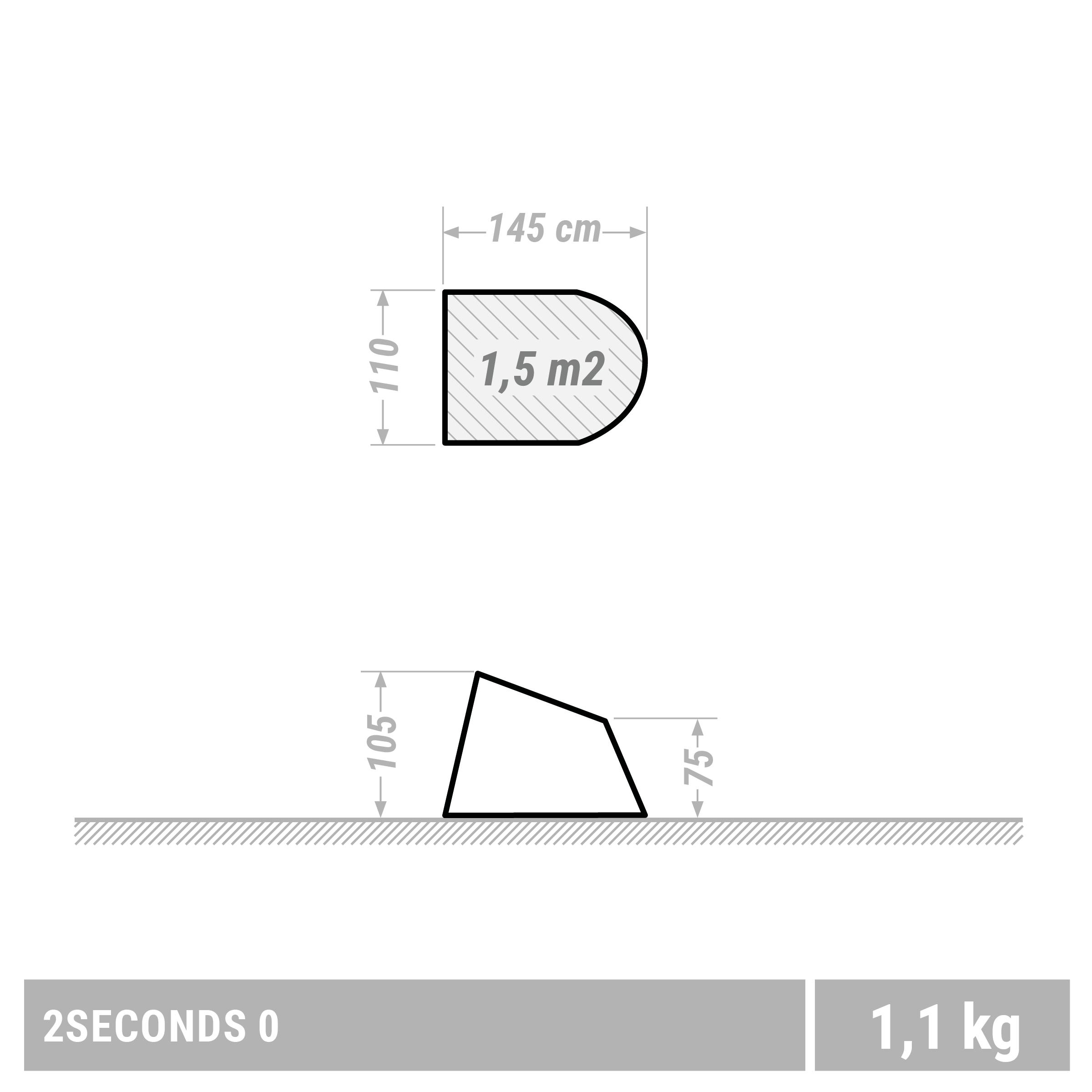 

Camping Shelter - 2 Seconds - 1 Adult or 2 Kids -  By QUECHUA | Decathlon